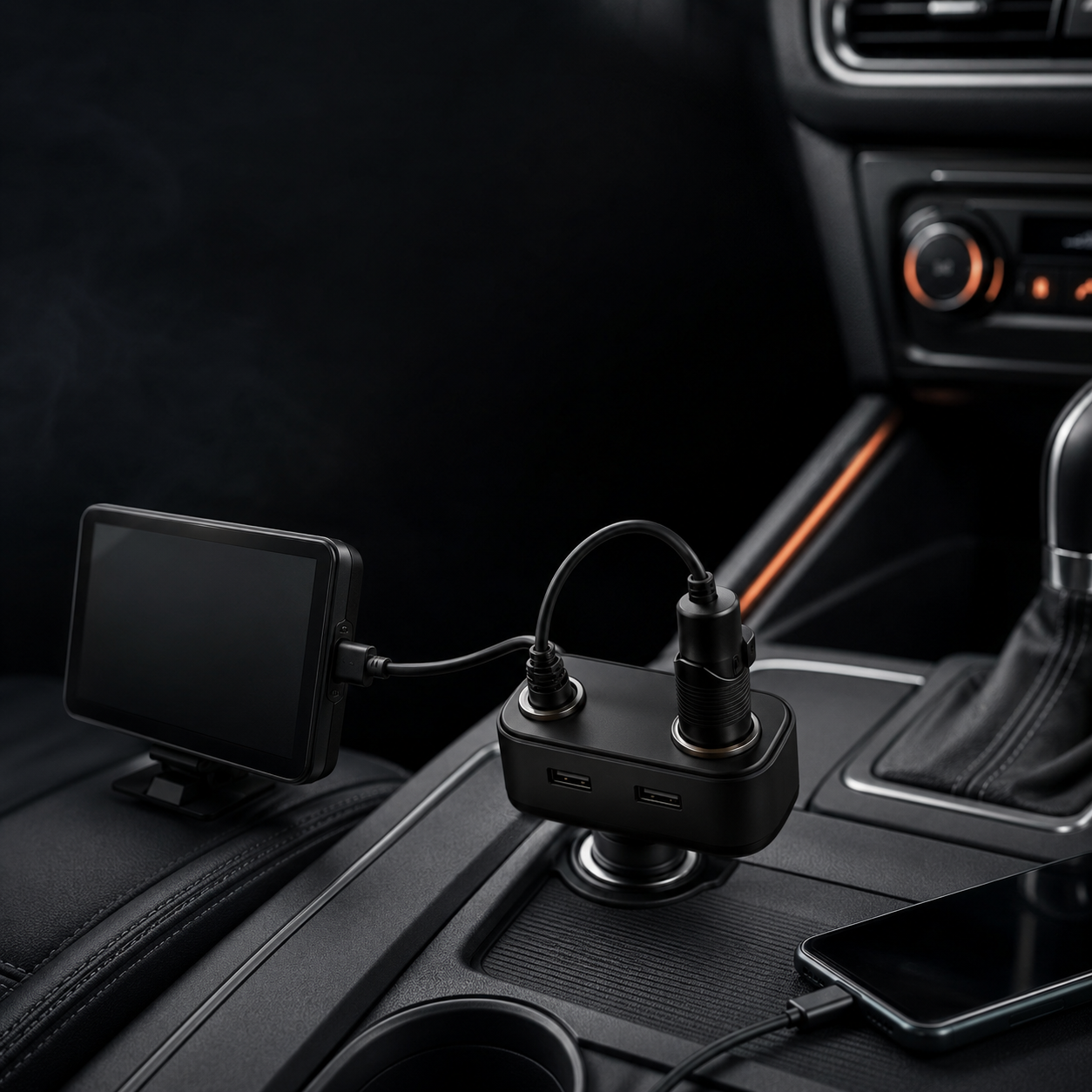 Répartiteur Allume-Cigare 2 Prises + USB — Gardez tout chargé