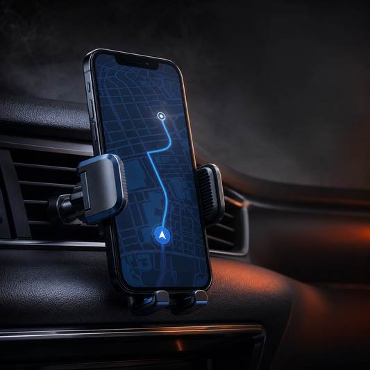 Support Téléphone Voiture à Pince — Stable & Universel