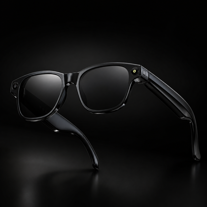 Lunettes connectées 4K IA | Caméra HD mains libres, Contrôle Vocal & Appels Bluetooth
