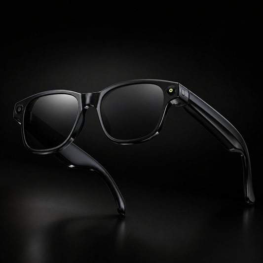 Lunettes connectées 4K IA | Caméra HD mains libres, Contrôle Vocal & Appels Bluetooth